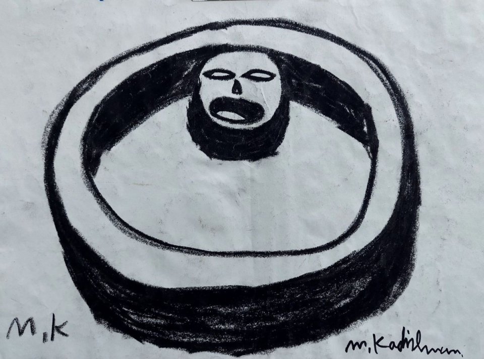 פנים בגלגל - מתווה לפסל