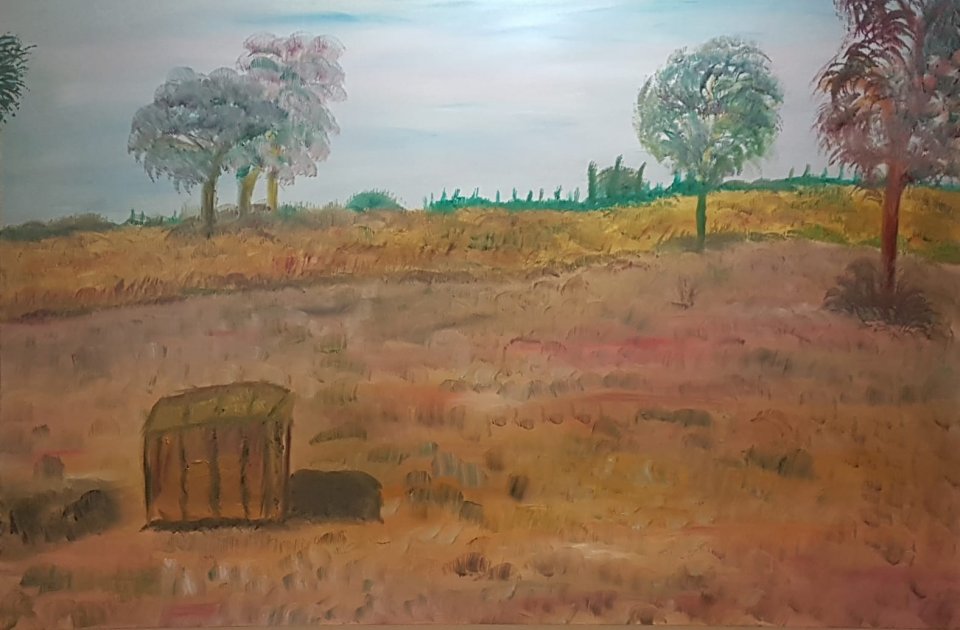 חבילת קש בשדה