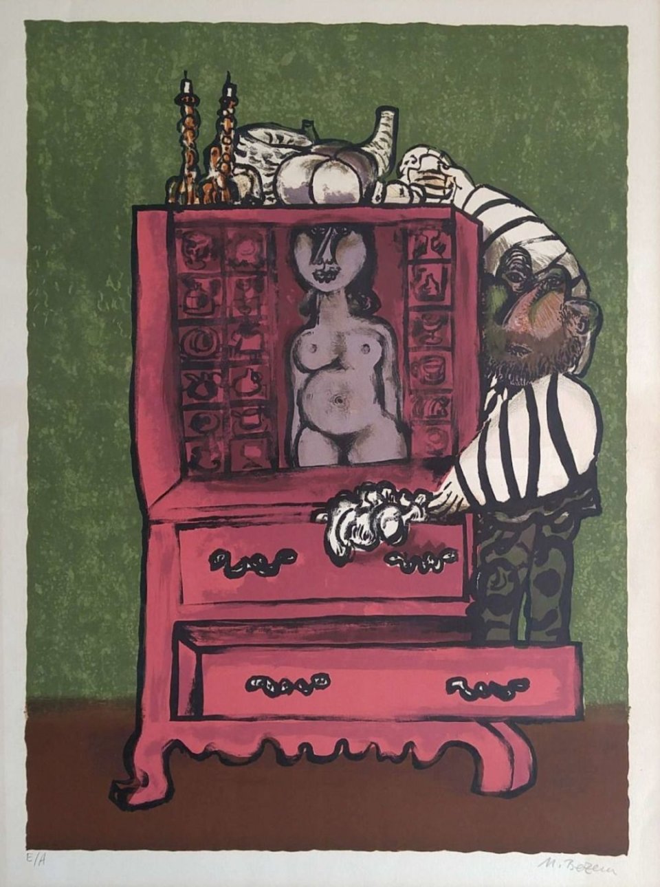 זוג ופמוטים בחדר