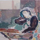 אישה יושבת, 1929