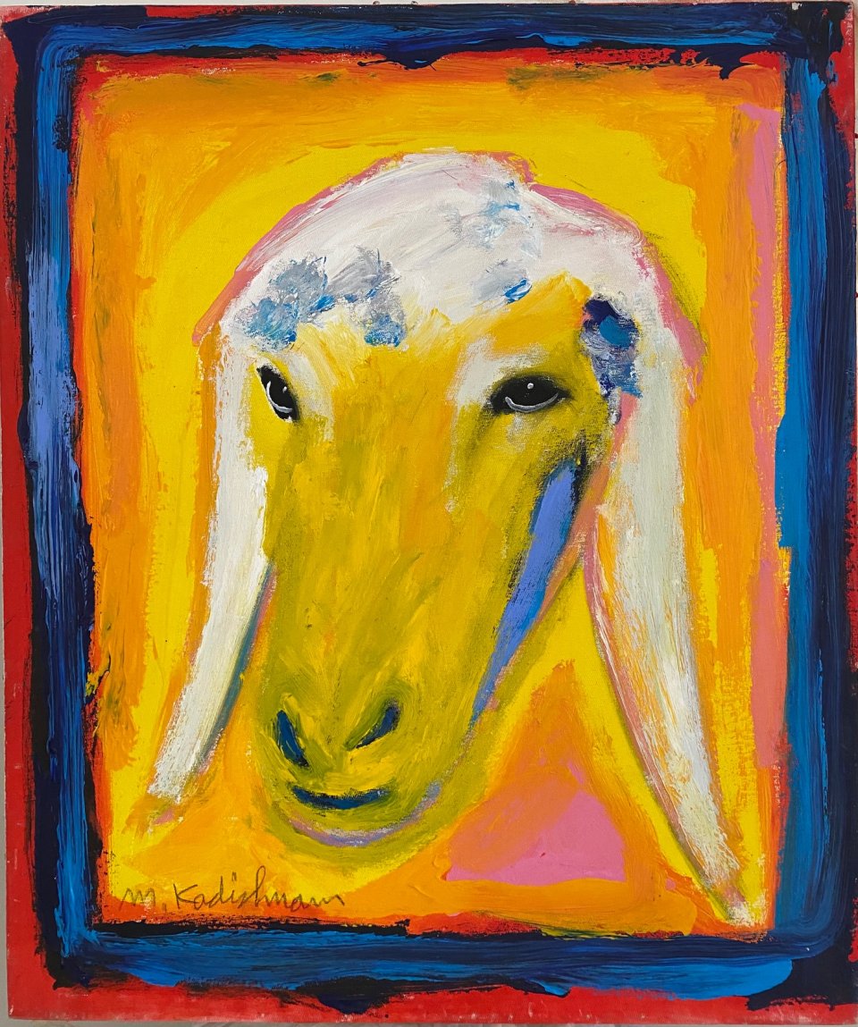 ראש כבשה בצהוב