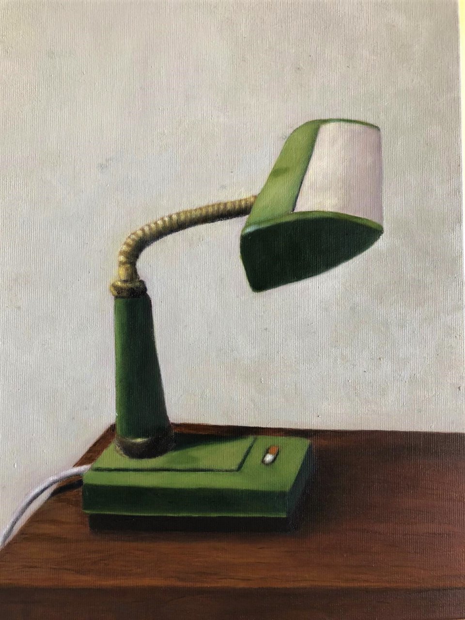 מנורת שולחן ירוקה