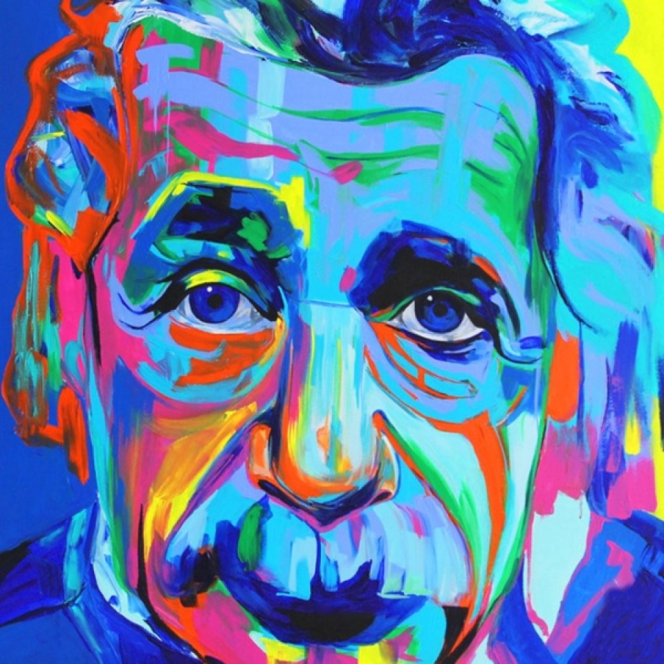 אלברט איינשטיין בכחול