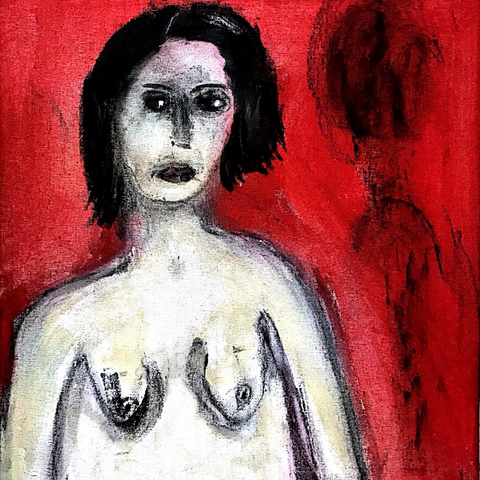 אישה באדום