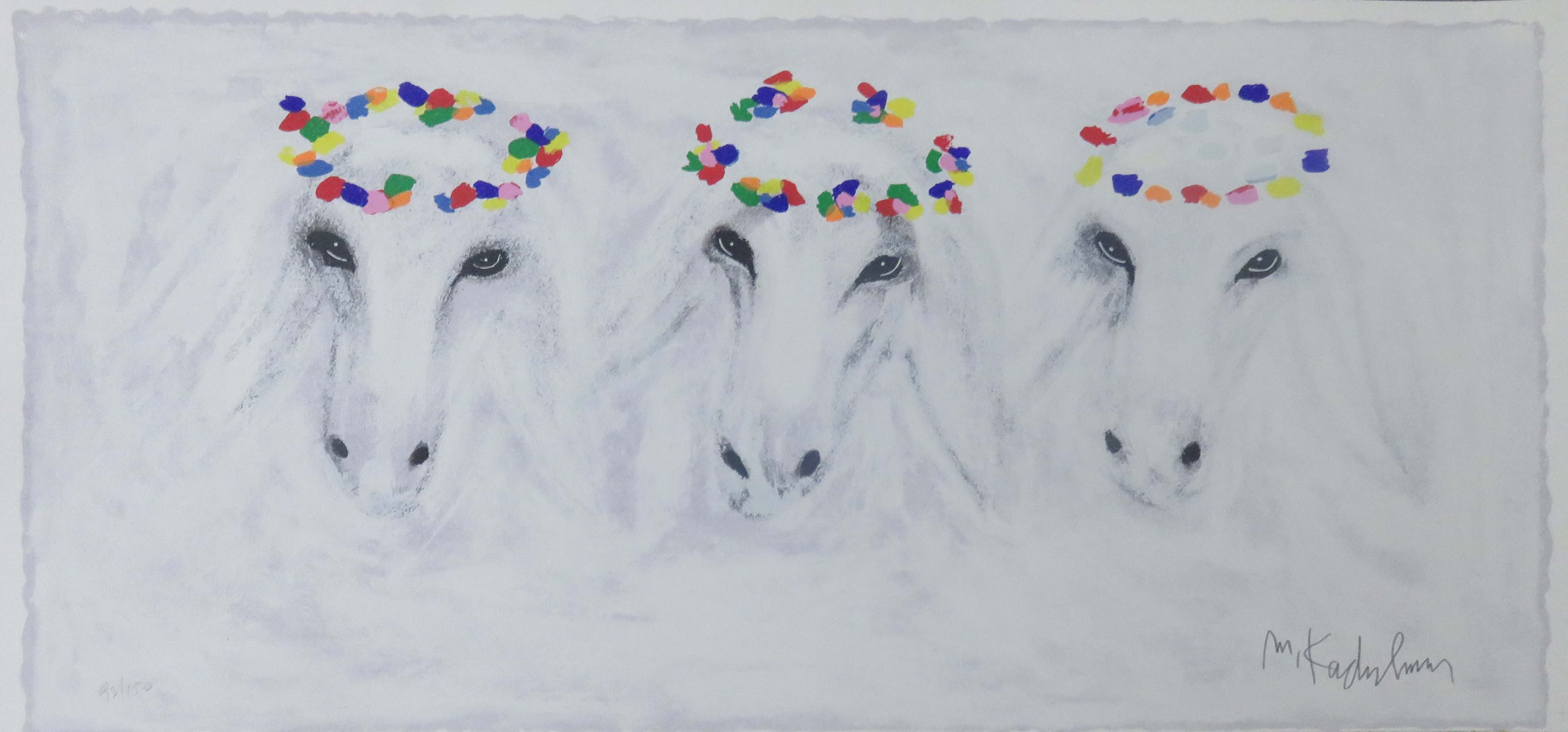 שלוש כבשים בלבן